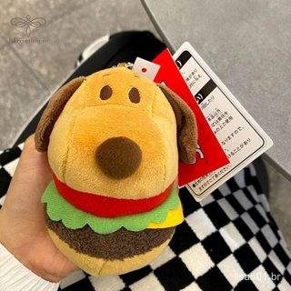 Lu Bonito Snoopy Hambúrguer Boneca Chaveiros Criativo Macio Pelúcia Dos Desenhos Animados Animal Brinquedo Saco Pingente