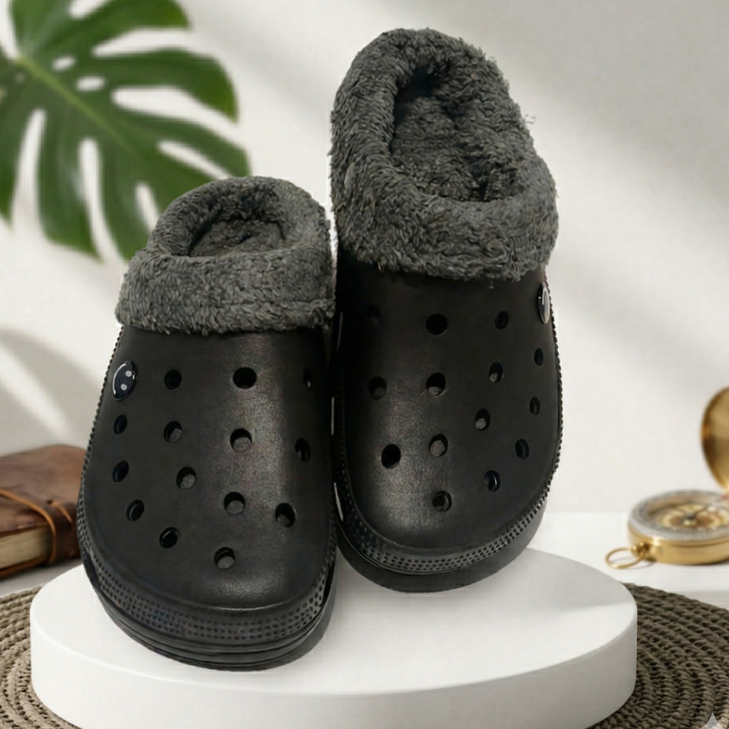 Babuche Feminino Forrado Pelúcia Antiderrapante Confortável Inverno