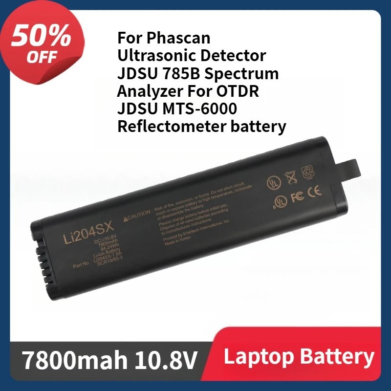 LI204SX Bateria Inteligente Para Detector Ultrassônico Phascan JDSU 785B Analisador De Espectro OTDR MTS-6000 Refletômet