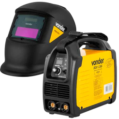 Kit Soldagem Profissional Vonder Inversor de Solda 150A Bivolt e Máscara de Solda Automática MSN11