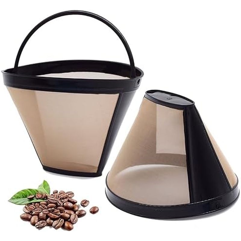 Reutilizável # 4 Substituição Da Cesta De Filtros De Café Cônico Para Cafeteiras Cuisinart (2 Reutilizáveis)
