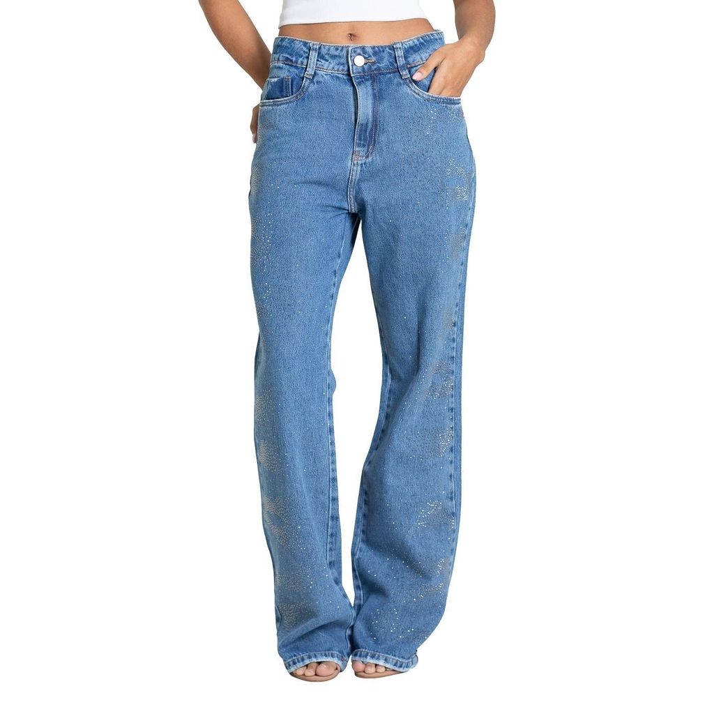 Calça Jeans Sawary Reta Brilho - 283098