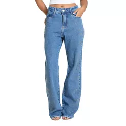 Calça Jeans Sawary Reta Brilho - 283098