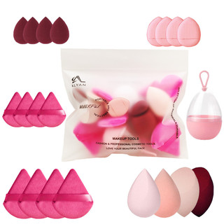 Conjunto de Ferramentas de Maquiagem ALYAN com Ganchos, Caixa de Armazenamento em Forma de Ovo, Esponja de Maquiagem, Co