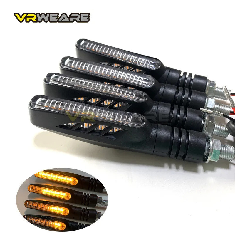 4PCS Sinalizadores LED de Direção para Motocicleta, Luzes de Sinalização em Forma de Flecha para Motocicletas Honda, Yam