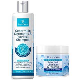 Kit de Tratamento para Dermatite Seborreica e Psoríase do Couro Cabeludo Roycederm – Shampoo + Creme para Couro Cabeludo