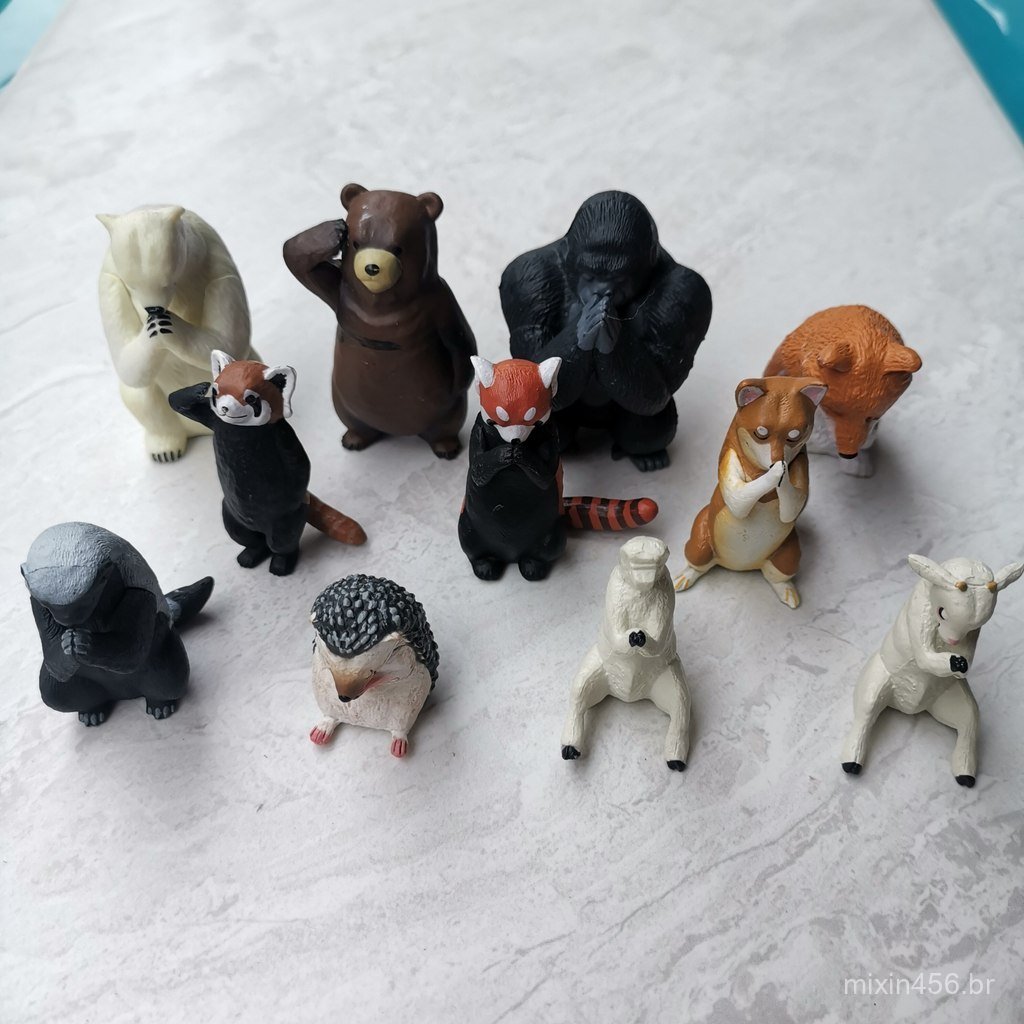 Figura autêntica solta YE2 LL, animal em posição de oração, bênção, adoração, saudação e curvatura, Corgi Gashapon com m