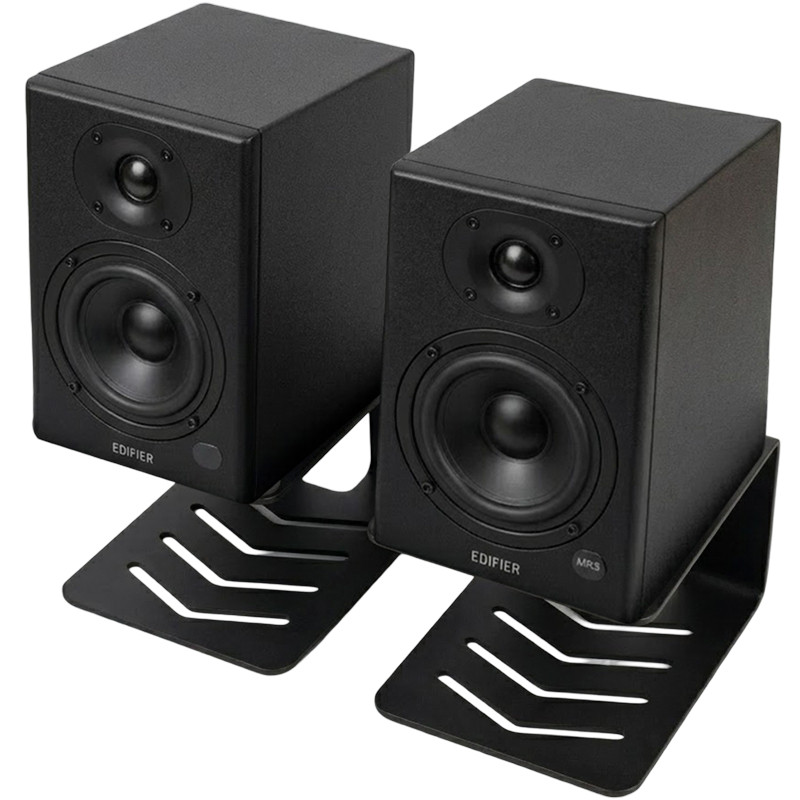 Par Suporte Monitor de Áudio Caixa de Som Home Studio Mesa 10KG Anti Vibração Profissional Preto M904 Máxima Audio