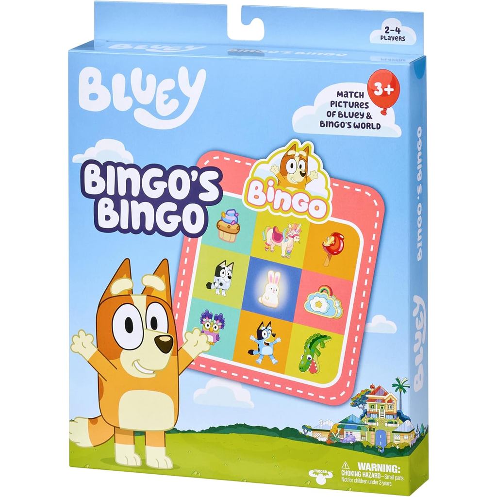 Jogo de Cartas de Bingo Bluey Bingo, Jogo de Correspondência de Imagens para Crianças com 40 Cartas, 48 Fichas e 12 Fich
