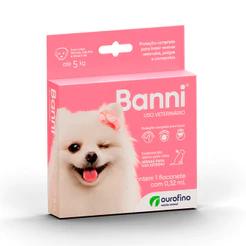 Antipulgas Banni para Cães de até 5kg Ourofino 1 Pipeta