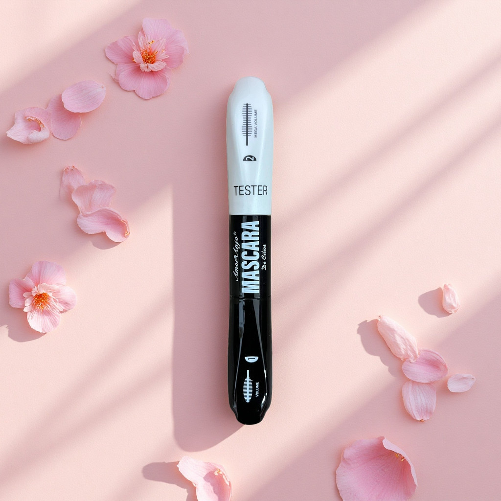 Rímel 2 em 1 Amor Anjo MR013 Cílios Longos, Definidos e Sem Borrar