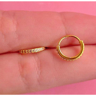 Piercing Aço Cirúrgico Argola Cravejada Com Pedras De Zirconia Para Nariz, Tragus ou Cartilagem