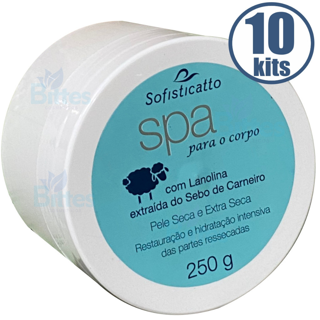 10CREME CORPORAL SPA SOFISTICATTO COSMÉTICOS PELE SECA E ASPERA