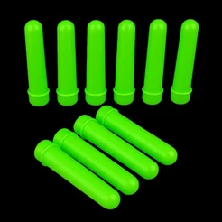 10~50 TUBETE ACRÍLICO LEMBRANCINHAS 13CM VERDE NEON (CHOCO)