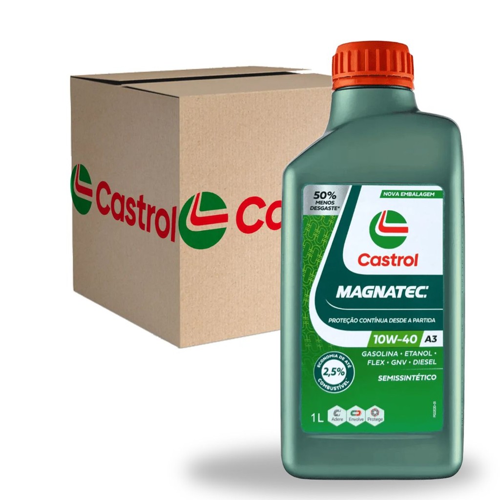 Oléo 10w40 Lubrificante Motor Semissintetico SAE A3/B4 API SP, VW RENAULT Castrol em Oferta na Shopee