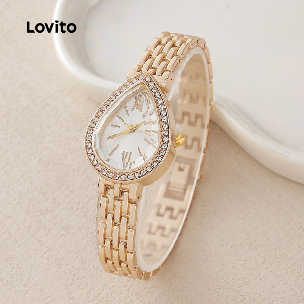 (Lovito Refine) Relógio de Quartzo Metálico LFA96267