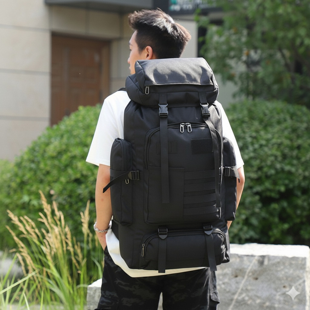 Aventura sem Limites: Mochila Cargueira 80L Impermeável para Trilha e Camping