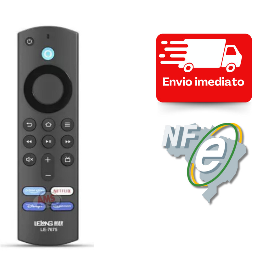 Controle Remoto Para Fire Tv Stick 3ª Full Hd Geração Alexa