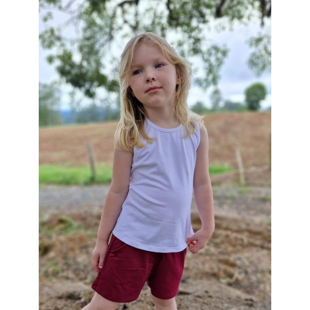 Regata Básica Feminina Em Cotton Anti – Pilling Infantil Juvenil Menina