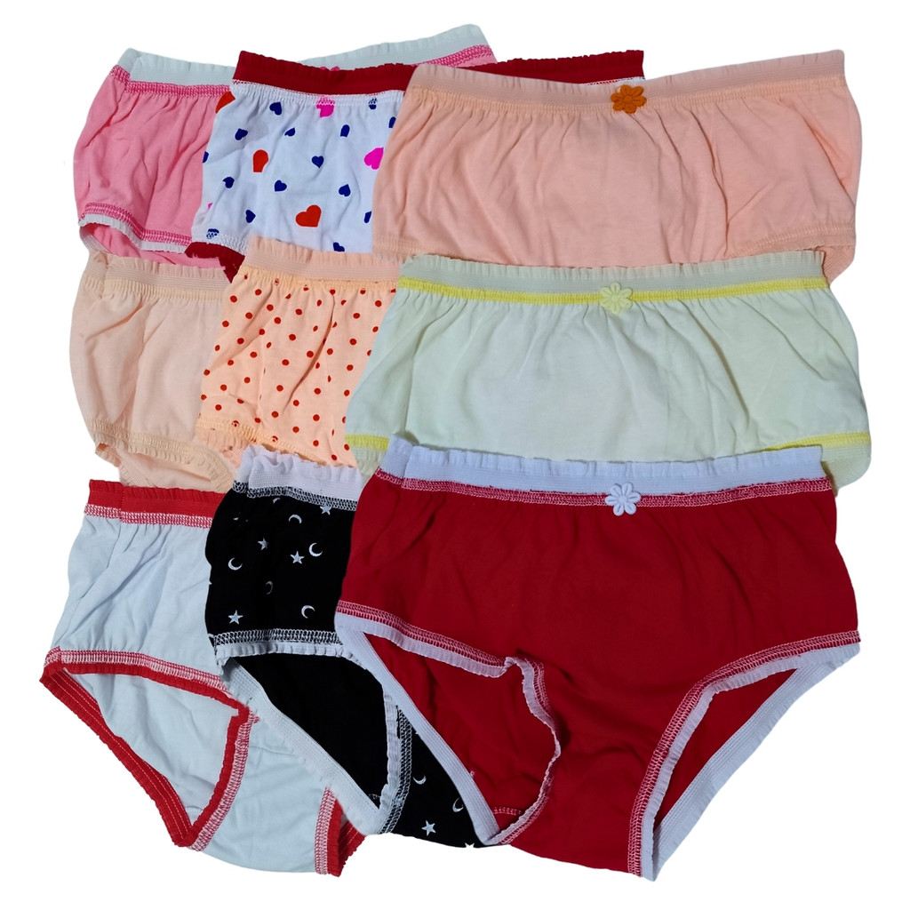 Kit 3 Calcinhas Infantil Juvenil Menina Kellynha Kids Estampada - 100% Algodão