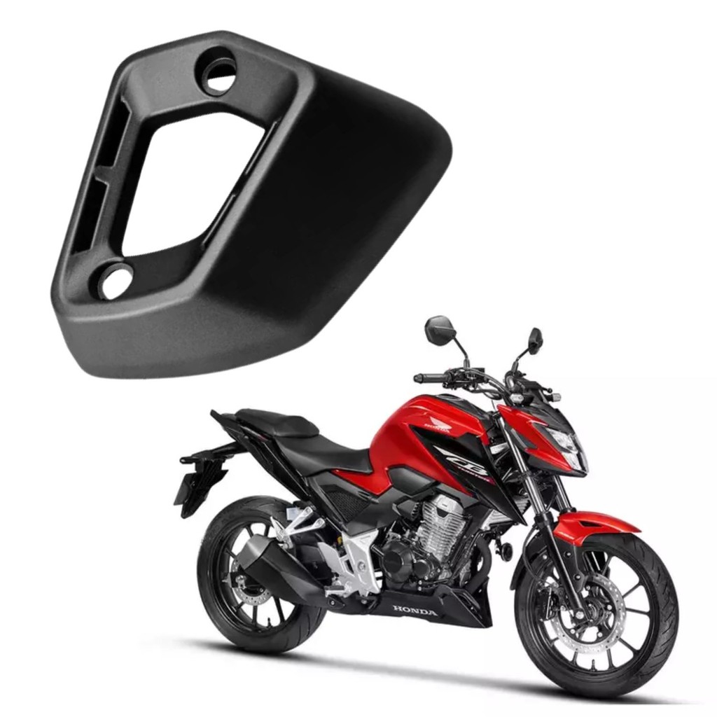 PROTETOR ESCAPAMENTO PONTEIRA CB-300F TWISTER 2023-2025 PRETO PARAMOTOS HONDA
