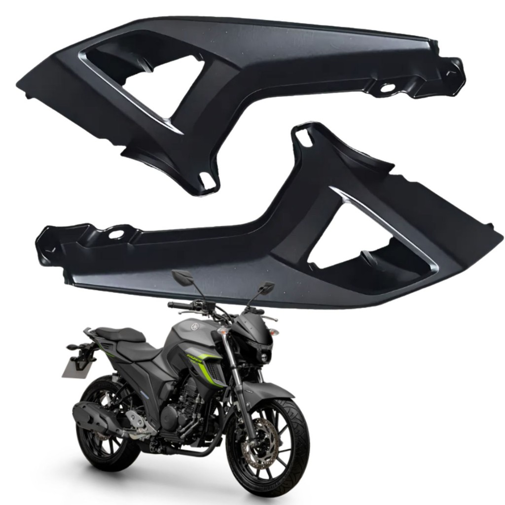 RABETA (PAR) FAZER 250 FZ25 CINZA FOSCO 2024 PRETO FOSCO PARAMOTOS YAMAHA