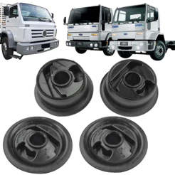 kit 4 Coxim Traseiro Cabine Caminhão Ford Cargo Volkswagen Worker Rei R229