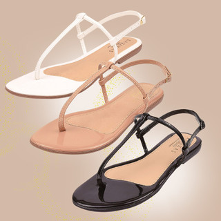 Sandalia Feminina Rasteirinha Kit 3 Pares Fio Basica Dia a dia Branco Nude Preto