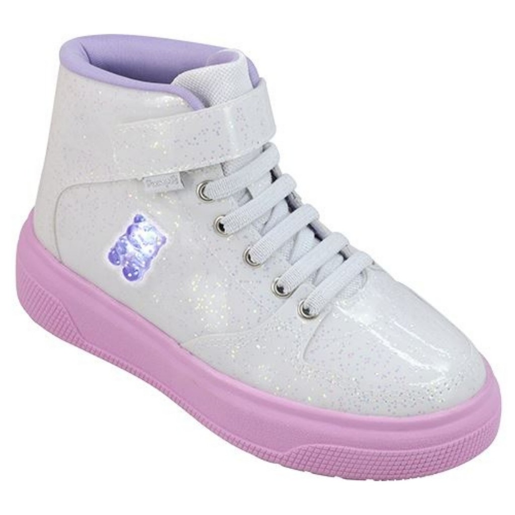Tênis de Led Infantil Pampili XP 24 736.092 Cano Médio Ursinho