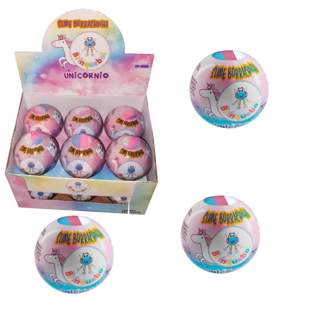 Slime Borrachinha Unicórnio 200 Gramas Funny Lab Brinquedo Infantil Massa De Brincar Criativa Colorida