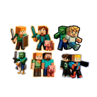 Display de Mesa Kit 6 Peças P/ Festa Minecraft (2) Novo MDF em Oferta na Shopee