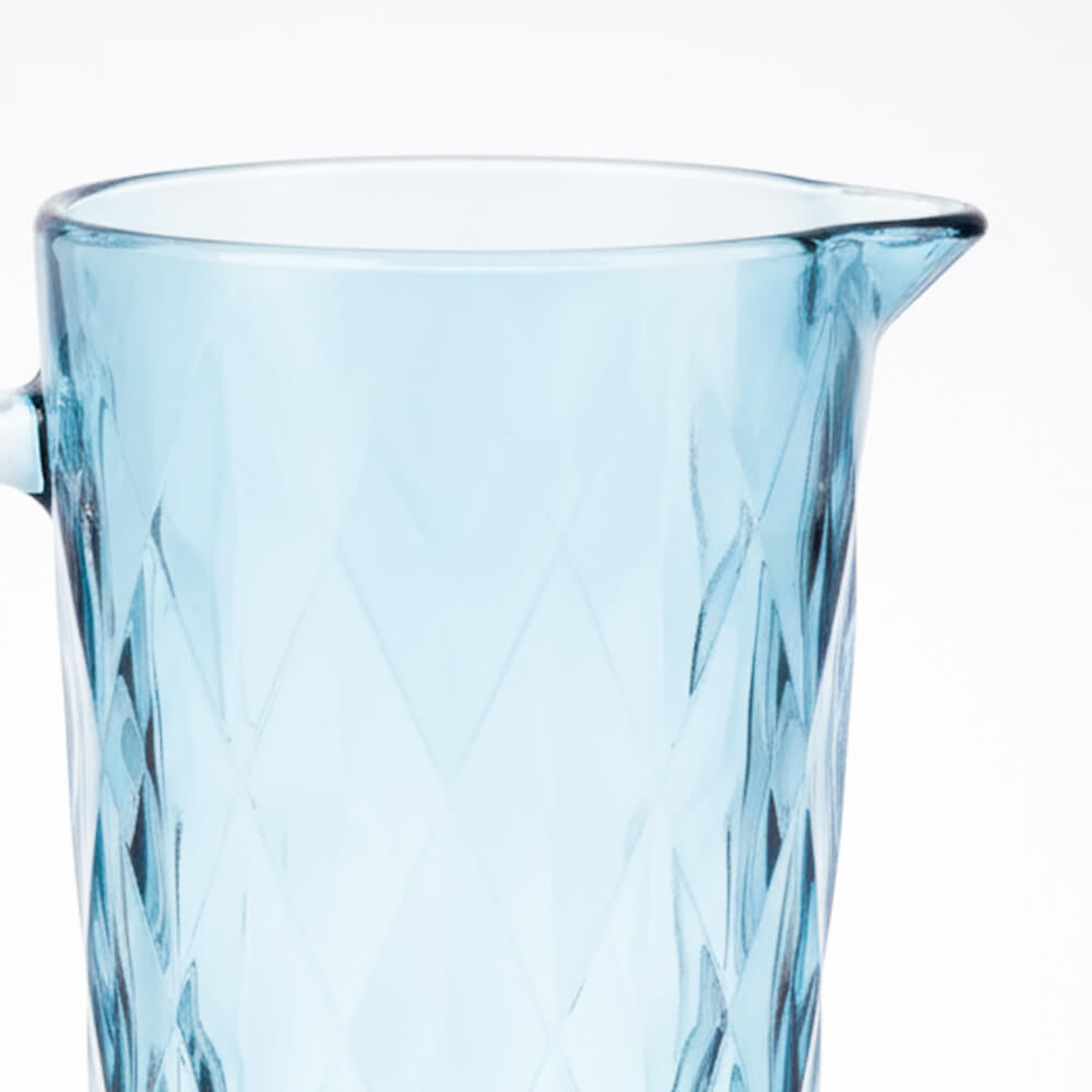 Detalhes do Jarra de Vidro Diamond Stella Azul 1,2L - Vista Home