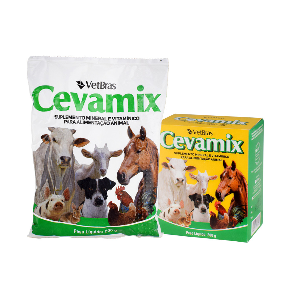 CEVAMIX SUPLEMENTO MINERAL 200G VETBRAS em Oferta na Shopee