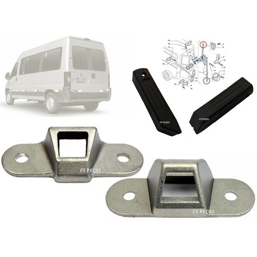 Kit Batente Superior Inferior E Pino Haste Porta Traseira Ducato 2003 2004 2005 2006 2007 2008 2009 2010 2011 até 2016 em Oferta na Shopee