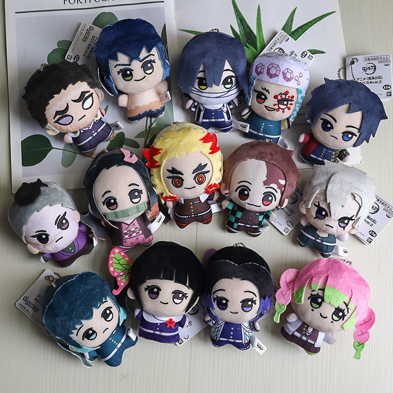 Novo Brinquedo de Pelúcia de 10cm Anime Demon Slayer Tomioka Giyu Kamado Tanjirou Kamado Nezuko Agatsuma Zenitsu Shinazu
