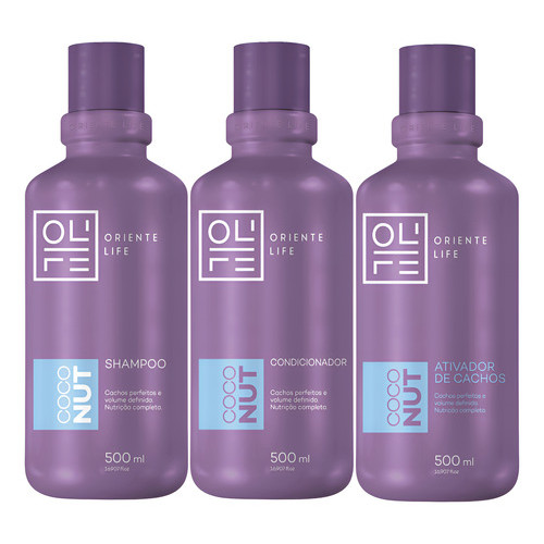 Kit Oriente Life Coconut Shampoo + Cond + Ativador De Cachos