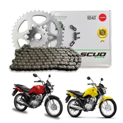 Kit Relação Transmissão Para Honda Cg Fan 125 2014 2015 2016 2017 2018