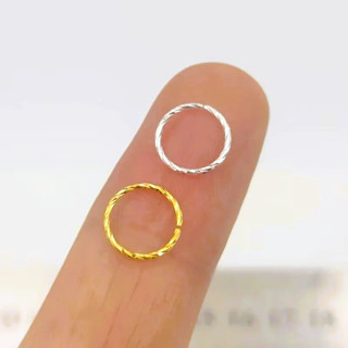 Piercing Nariz Argolinha Prata 925 e Ouro18k Unissex Trançada Elegante em Oferta na Shopee