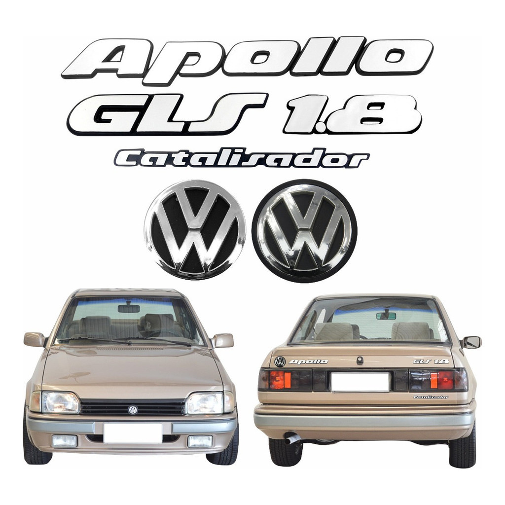 Kit Emblemas Apollo Gls 1.8 Catalisa. - Modelo Original