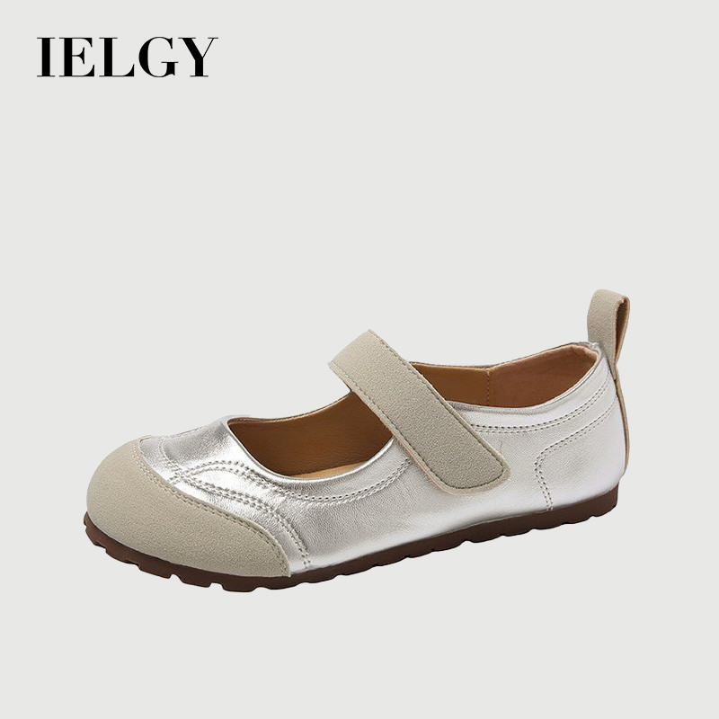 IELGY Sapatos Femininos Confortáveis Com Bico Redondo , Versáteis , Casuais , Fundo Macio , Planos Mary Jane
