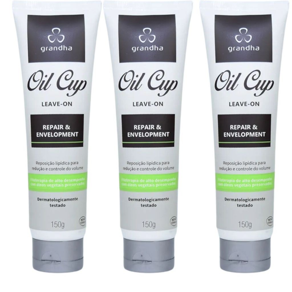 Grandha Oil Cup Leave-on 150g Finalizador Combo C 3 Unidades