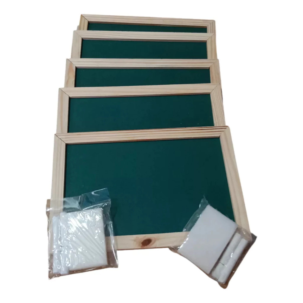 Kit Com 50 Mini Lousa Giz 20x30cm ( Com Giz E Apagador) para Escola em Oferta na Shopee