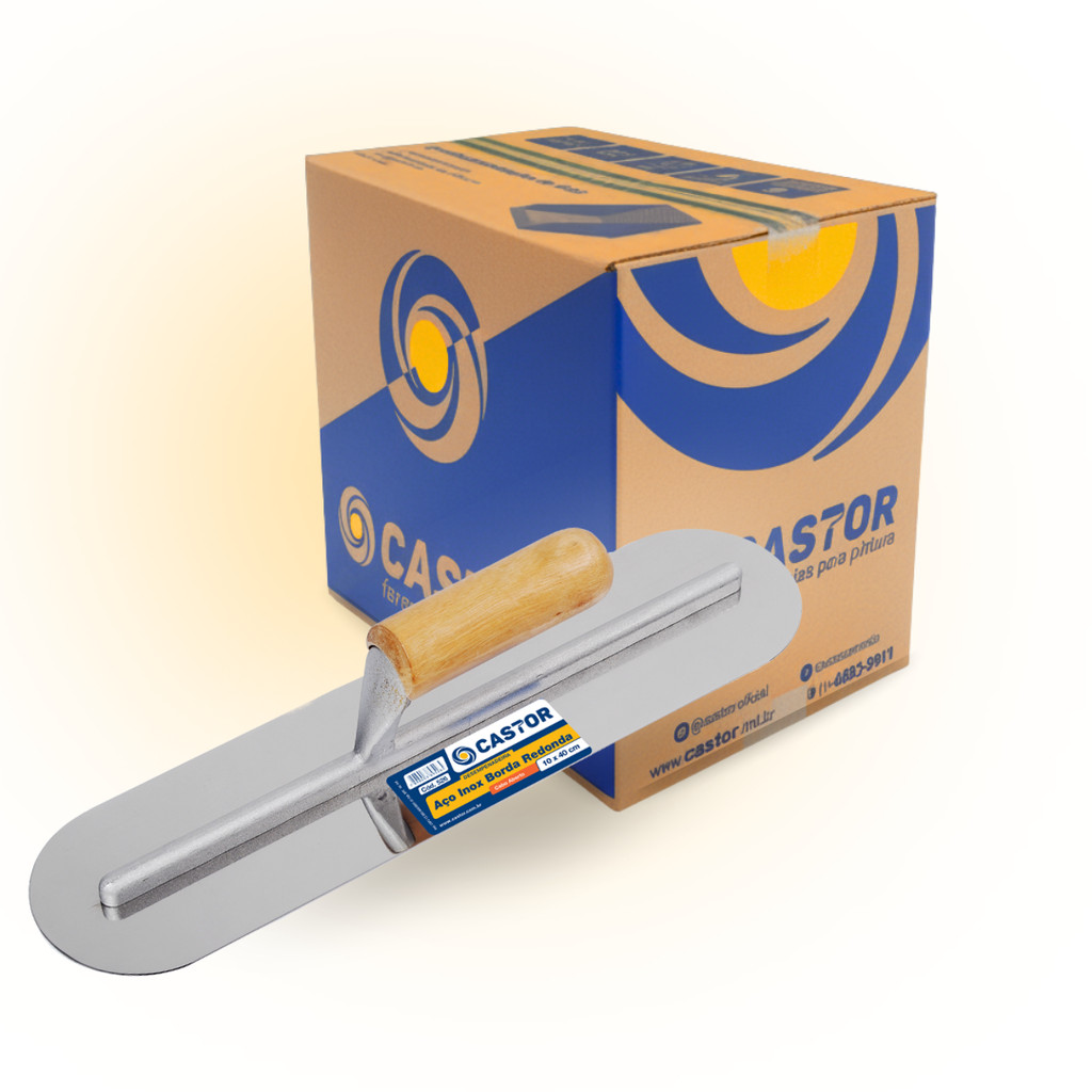 Caixa c/ 6 Desemp. aço inox 10x40cm Borda redonda - Castor