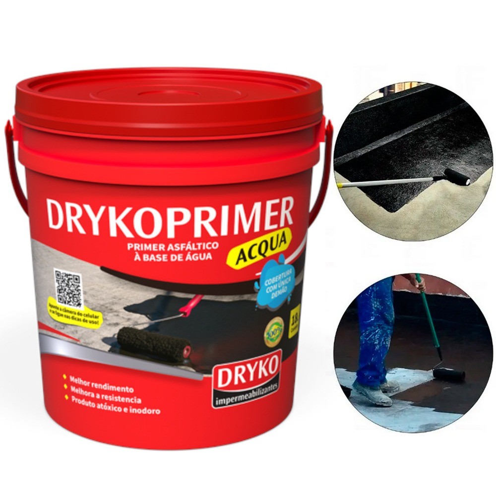 Primer asfáltico 18l para mantas e fitas asfálticas - DrykoPrimer em Oferta na Shopee