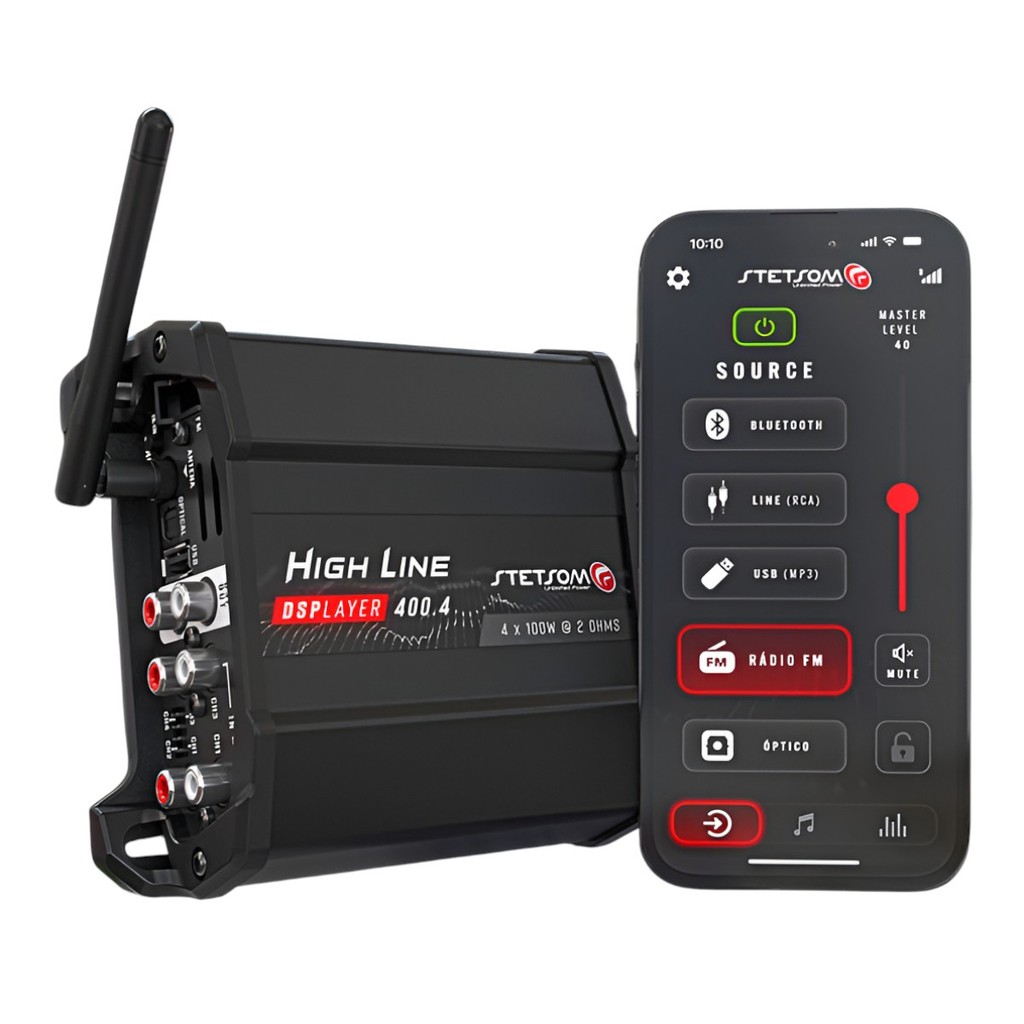 Modulo Stetsom HL400.4 2Ohms Dsplayer em Oferta na Shopee