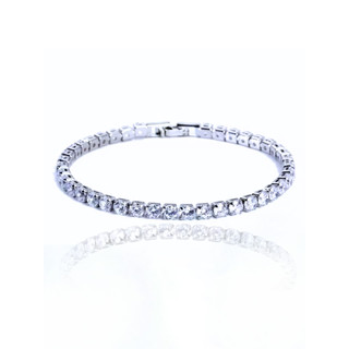 Pulseira Riviera Banhada a Prata 925 - Tennis Bracelet