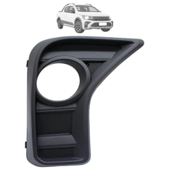 Grade Moldura Farol Milha Saveiro 2023 2024 Preta Com Furo