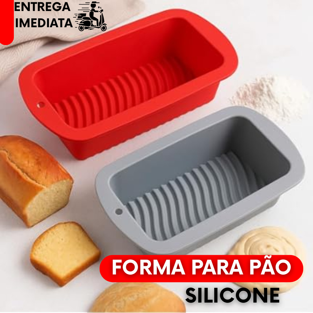 Forma Assadeira Pão Caseiro Bolo Torta de Silicone Airfryer Forno e Freezer
