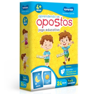JOGO EDUCATIVO APRENDENDO OS OPOSTOS TOYSTER 24 PEÇAS BRINQUEDO CRIANÇAS APRENDER RACIOCÍNIO LÓGICO em Oferta na Shopee