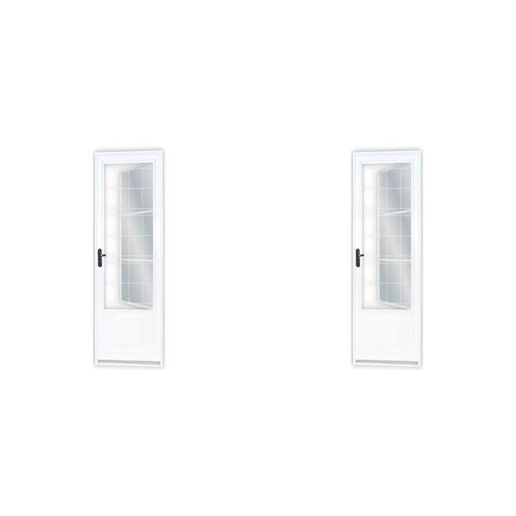 Kit com 2 Portas de Aço Postigo 215x85cm com Grade Quadrada Minas Sul Mgm